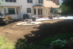 Rear Yard Graded After Patio Installation