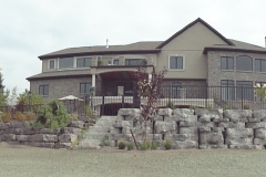 Backyard Boulder Wall