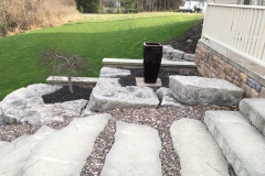 Boulder Wall Beds with Steps