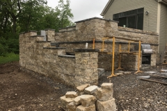 Patio Wall Construction 2